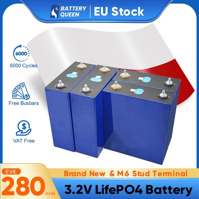 EU PL CN USA DDP Lifepo4 バッテリー EVE LF280K 6000 回のライフサイクルが利用可能