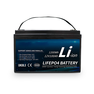 エネルギーのためのLCDスクリーンが付いているトレーラー12.8V 100ahのリチウム イオンlifepo4電池のパック